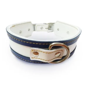 Collar para Galgo Cuero Blanco